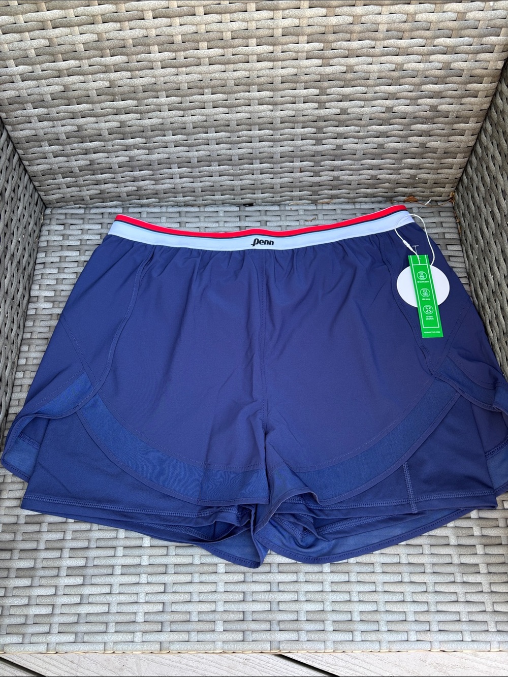 Penn Navy Breathable Wicking Elastic Waist 4 way stretch Shorts